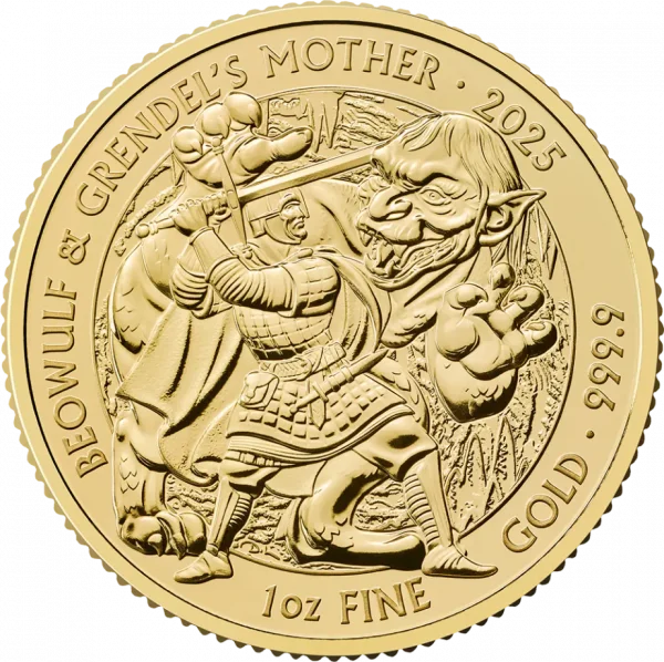 Myths and Legends #8: Beowulf & Grendel's Mother 1 troy ounce gouden munt 2025