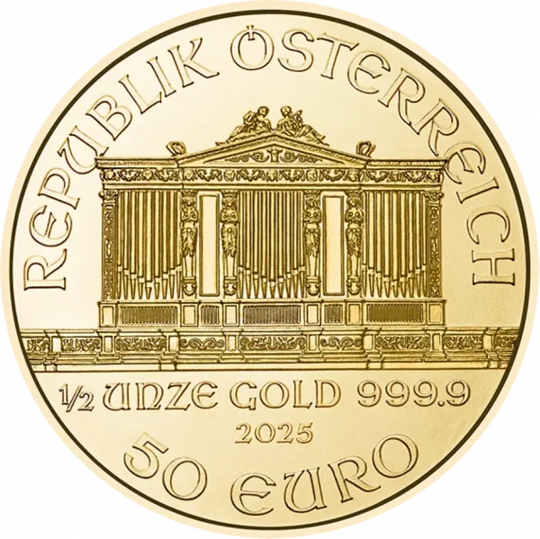 Philharmoniker 1/2 troy ounce gouden munt 2025