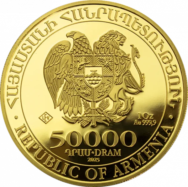 Armenian Noahs Ark 1/2 troy ounce gouden munt 2025 - Afbeelding 2