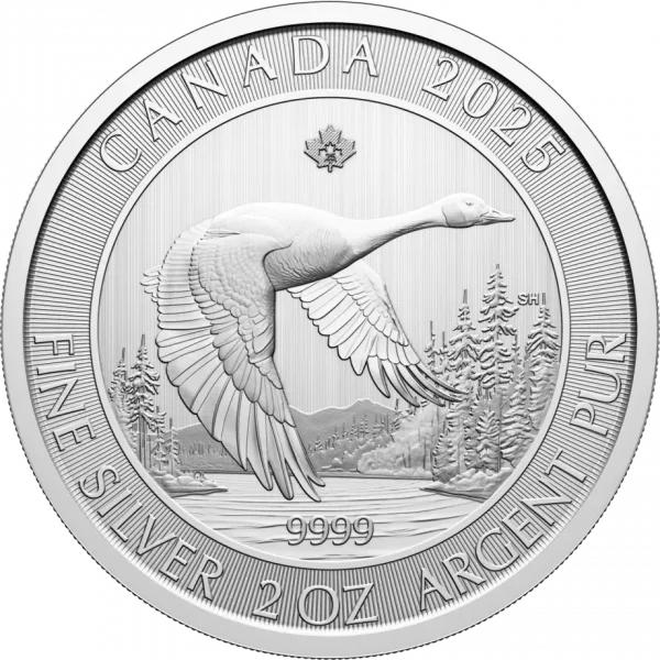 Canada Goose 2 troy ounce zilveren munt 2025